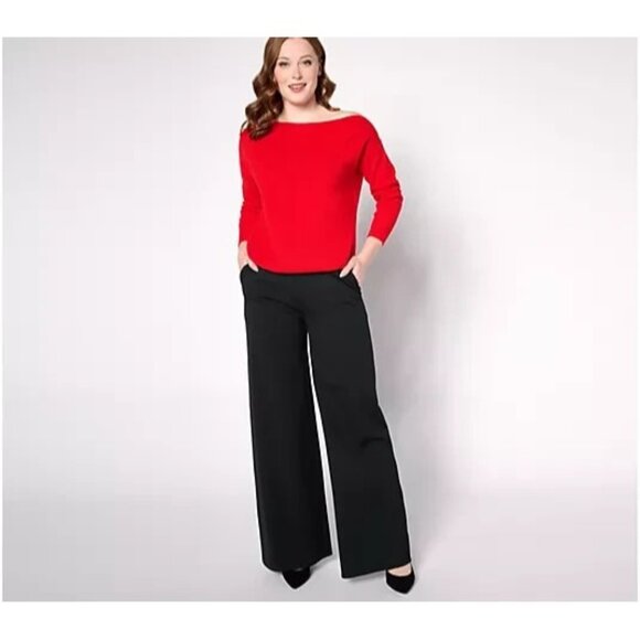 BEAUTIFUL by Lawrence Zarian Off the Shoulder Sweater Crimson X-Large A630474 - Picture 1 of 1